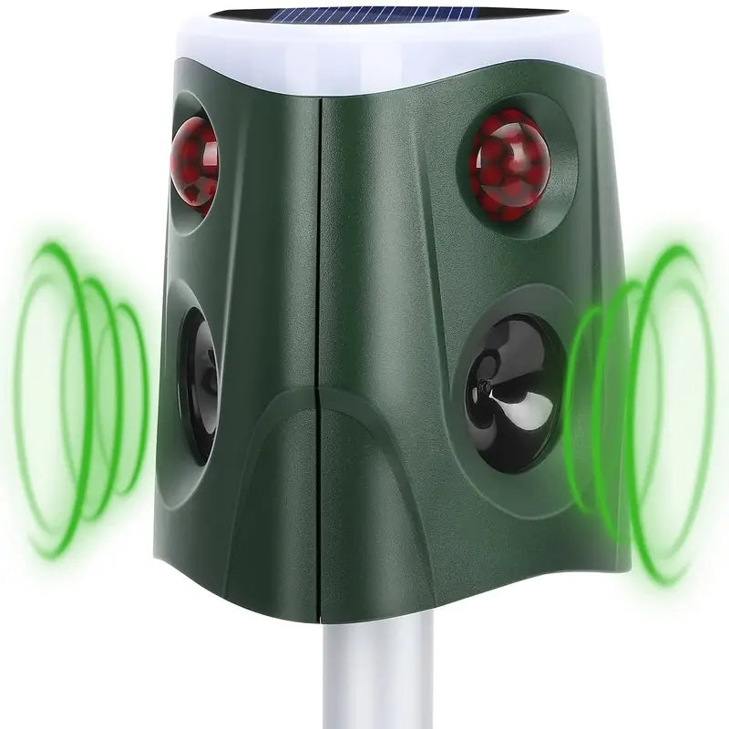 Solar Ultrasonic Animal Repeller with PIR Sensor