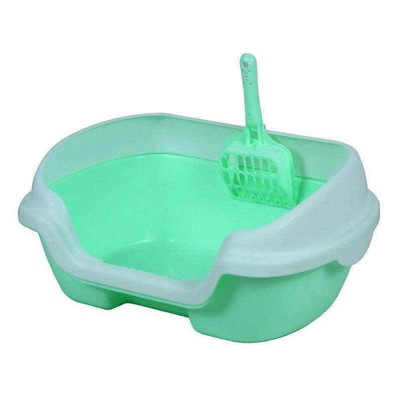 Semi-enclosed litter box
