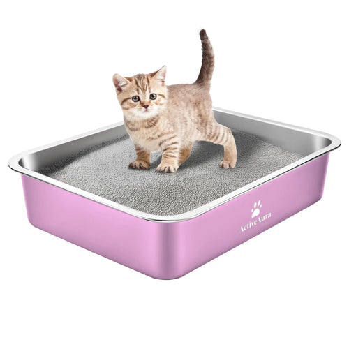 SleekEase Pink Cat Litter Tray