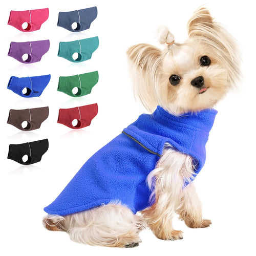 Dog Clothes for Small Dogs Boy Girl Dog Sweaters for Small Dogs Cats Fleece Vest Dog Sweater Warm Pullover Fleece Dog Jacket Winter Puppy Clothes Pet Cat Dog Coat Apparel Outfit (X-Small Blue)