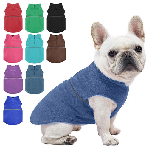 Fleece Vest Dog Sweater Winter Dog Clothes for Small Dogs Boy or Girl Warm Pullover Fleece Dog Sweater Soft Super Stretchy Fleece Vest Dog Jacket (Light Blue XXS)
