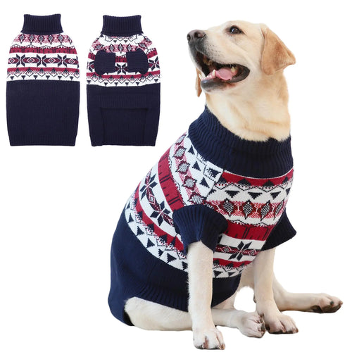 IECOii Extra Large Dog SweaterXXXXL Dog Sweater Larged Size Dog4XL Big Dog Sweater Turtleneck Knitwear Dog Cold Weather SweaterGirl and Boy Blue Dog Sweater for Doberman Great DaneXXXX-Large