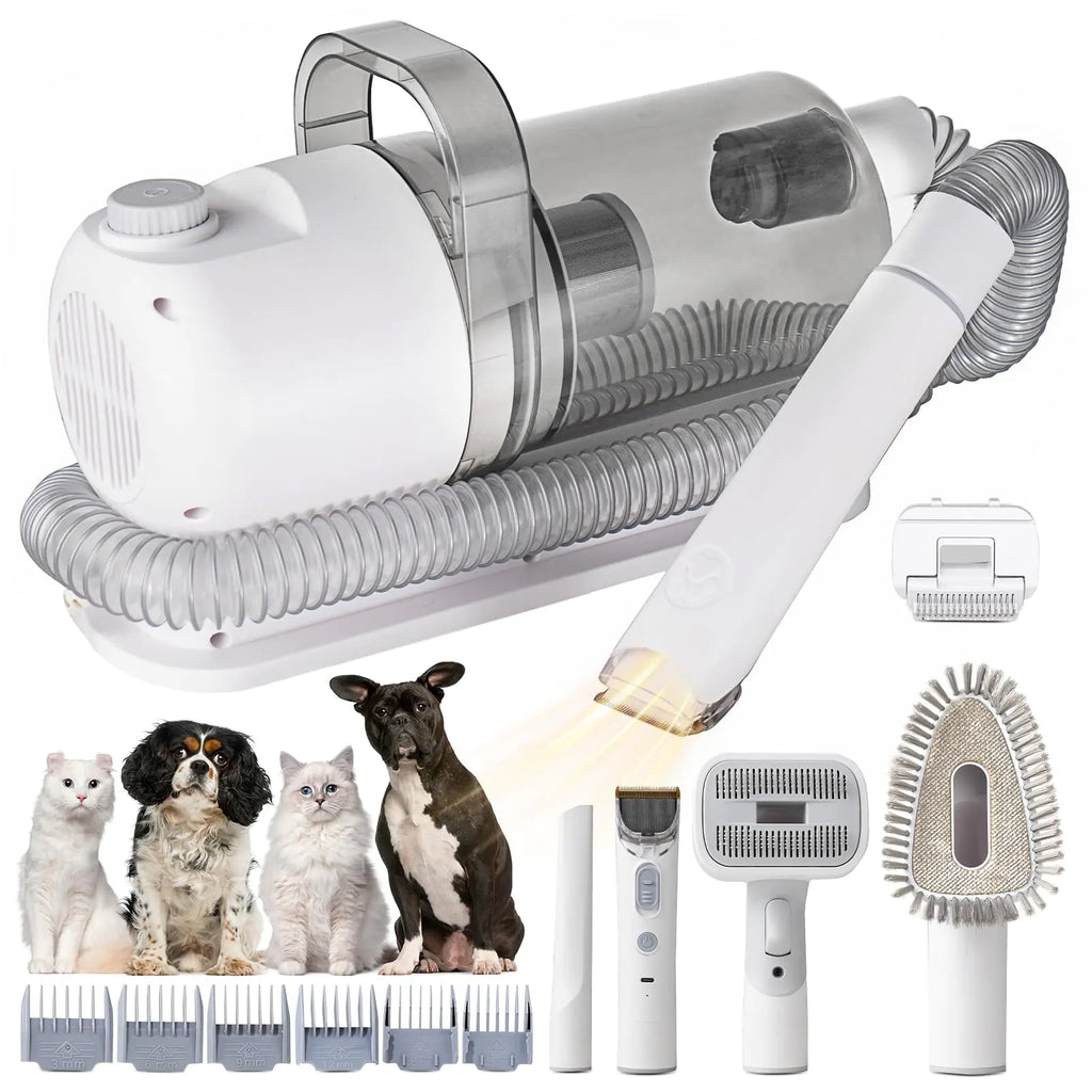 LALAKATS Dog Grooming Kit & Vacuum Dog Cutting Machine Hair Dog Vacuum Kit Dog Grooming Kit For dogs and cats 2.5L Dust Cup Dog Brush Vacuum with 6 Pet Grooming Tools Low Noise