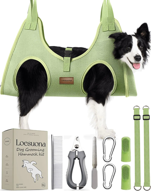 Loesuona Dog Grooming Hammock – for Dogs Cat Grooming HammockDog Sling for Nail Trimming with Dog Nail Clippers for Small DogsDog Hammock for Nail TrimDog Hanging Harness for Nail Trimming