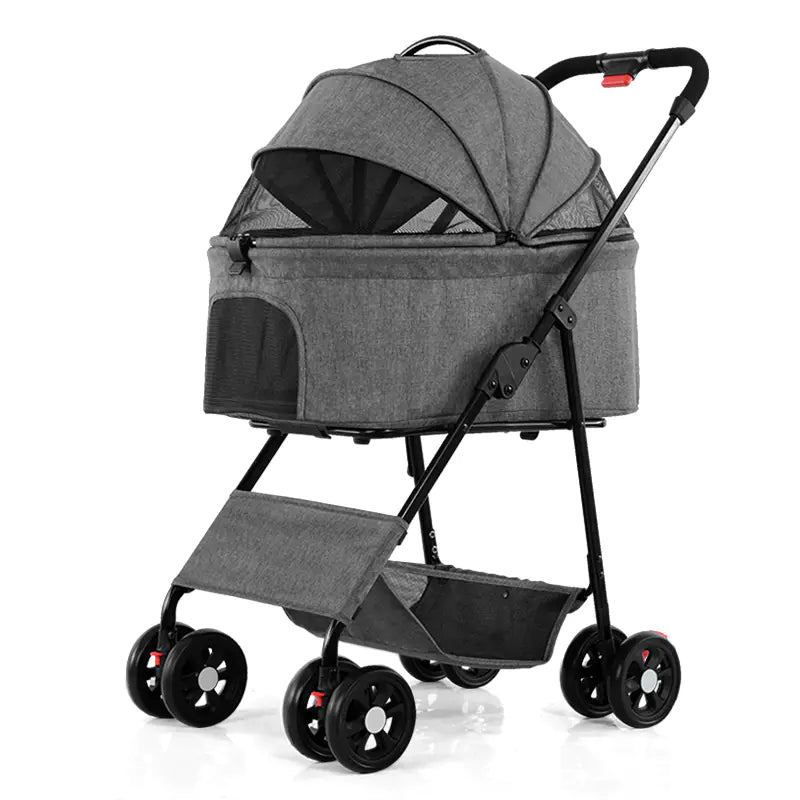 Portable Collapsible Pet Stroller for Small Dogs and Cats