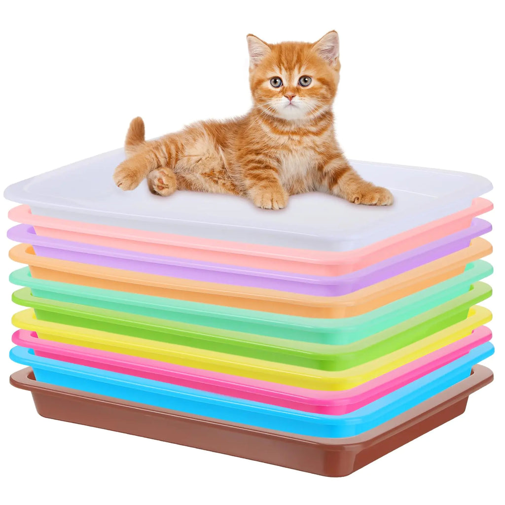 Petite Paws Colorful Litter Pans 10-Pack
