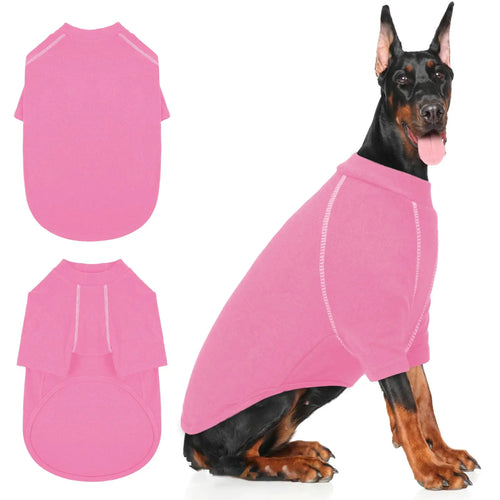 IECOii Big Dog SweaterXXXXL Dog Sweaters for Extra Large Dogs Boy GirlSuper Soft Fleece Dog Sweater Lagre Size DogPullover Fleece Sweatshirt for Dogs ChristmasDobermanGreat Dane SweaterPink4XL