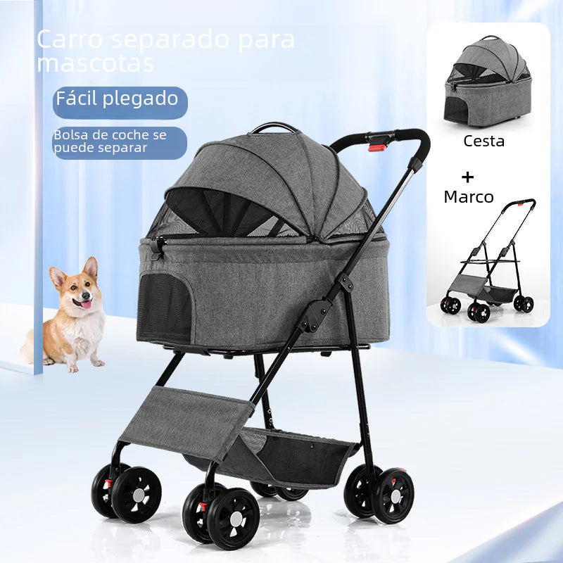 Portable Collapsible Pet Stroller for Small Dogs and Cats