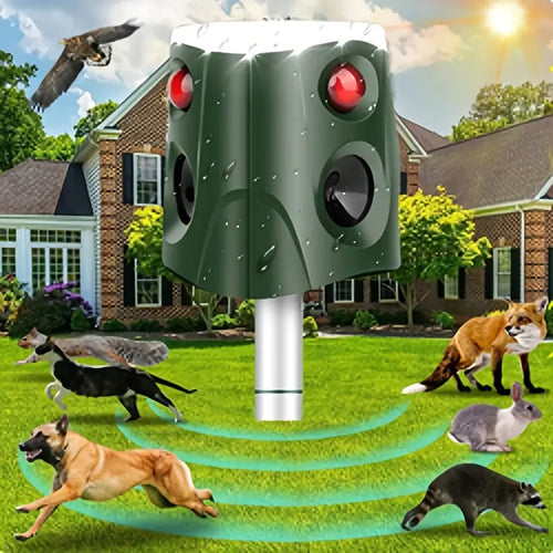Solar Ultrasonic Animal Repeller with PIR Sensor