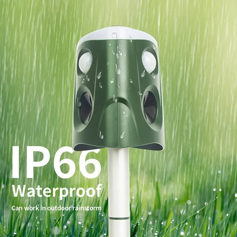 Solar Ultrasonic Animal Repeller with PIR Sensor